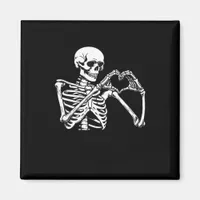 Skeleton Heart Hands Sign Halloween Costume Trendi Magnet