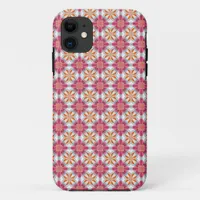 Pink+Gold on White Pattern iPhone 5 Case