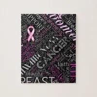 Breast Cancer Awareness Word Cloud ID261 Jigsaw Puzzle