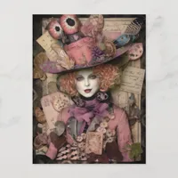 A Feminine Mad Hatter  Postcard