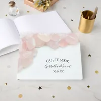 Pink Rose Quartz Wedding Guest Book