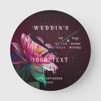 Floral Lotus Wedding Suite | Starry Night Romance Round Clock