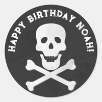Skull and Crossbones Birthday Party Sticker