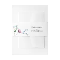 Elegant Floral Wedding Soft Botanical Romance Invitation Belly Band