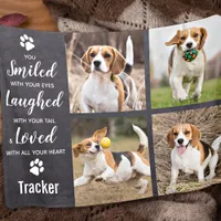 Pet Loss Remembrance Dog 4 Photo Collage Fleece Blanket
