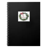 Tis The Season Christmas Wreath Notebook
