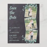 Budget Rustic Eucalyptus 3 Photo Save The Date