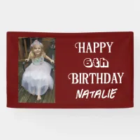 Personalized Photo and Age Happy Birthday Banner