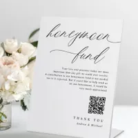 Wedding Honeymoon Fund Wishing Well Modern Sign