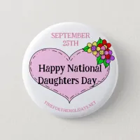 Happy National Sisters Day - September 25th Button