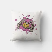 Skeleton Hand Heart Show Classic Style Throw Pillow
