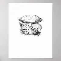 Cute Cottagecore Aesthetic Mushroom Fungi Goblinco Poster