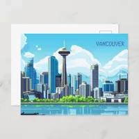 Pixel Art Vancouver Canada Postcard
