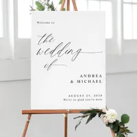 Elegant Modern Calligraphy Wedding Welcome Sign