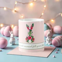 Personalized Easter Bunny Mug with Pastel Pink 