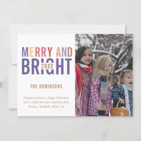 Ultra Violet Palette Christmas Greeting Photo Holiday Card