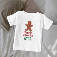 Christmas quote funny snack tester baby T-Shirt