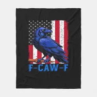 Crow Raven Funny F-Caw-F Minimal Clean Fleece Blanket