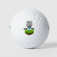Cartoon Goat Golf Tee Golf Balls
