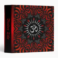 Red+Black Tribal Aum Om Album Binder