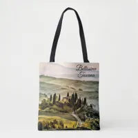 *~* Tuscany . Bellissima Toscana Italian Language Tote Bag