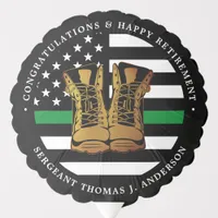 Military Retirement Party Thin Green Line Boots Balloon