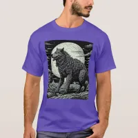 Vintage Werewolf in front of the Full Moon T-Shirt