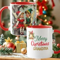 Vintage Elven Fairy Children Christmas Personalize Mug