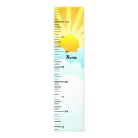 Sunshine and Clouds Growth Chart Add Child's Name Photo Print