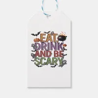 Eat Drink And Be Scary Halloween Party Spooky Desi Gift Tags