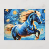 A Starry Night Van Gogh Horse Postcard