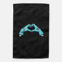 Zombie Hands Heart Halloween Spooky Garden Flag