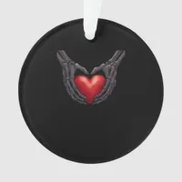 Skeleton Hand Heart Ornament