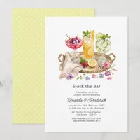 Elegant Stock the Bar Couples Shower Cocktail Invitation