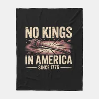 No Kings In America Since 1776 King Free Classic V Fleece Blanket
