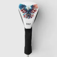 *~* American Flag .. Initials USA Bald Eagle AP16 Golf Head Cover