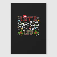 Let's Get Lit Drinking Santa Christmas Lights