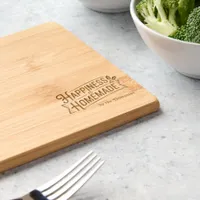 Happiness Is Homemade Christmas Holiday Engraved Cutting Board