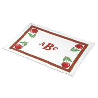 Red Cherry Design Personalized Cloth Placemat