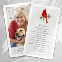 Cardinal Photo Funeral Favor Memorial Card