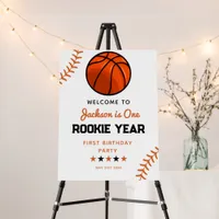 Basketball Ticket 1st Birthday Party  Foam Board