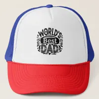 World's Best Dad Vintage Typography  Trucker Hat