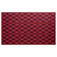 Gingham Checkered Red and Black Pattern Fabric