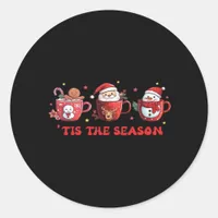 Christmas Sezon - Tis The Season Classic Round Sticker