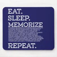 Eat Sleep Memorize Repeat Memory Master Mouse Pad