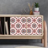 Mosaic Ethnic Geometric Red Gray Black & White Tissue Paper