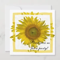 Yellow Sunflower All Occasion Party Invitation