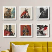 Medieval Warriors Peel And Stick Photo Tile