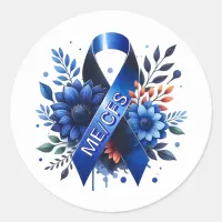 Myalgic Encephalomyelitis ME/CFS Awareness Ribbon Classic Round Sticker