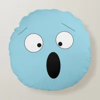 Pale Surprised Shocked Silly Face Pillow